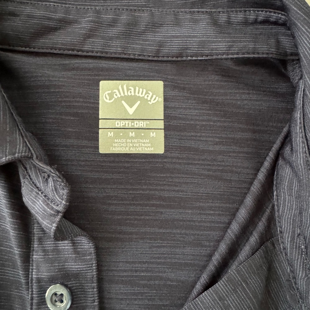 Men’s Callaway Golf Polo Shirt Pattern Logo Opti-dri Stretch Size M - Picture 3 of 5